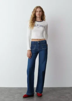 Brownie Spain Jeans Culotte Tachas-Mujer Jeans