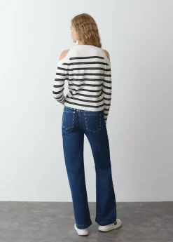 Brownie Spain Jersey Aperturas Hombros Rayas-Mujer Jerséis