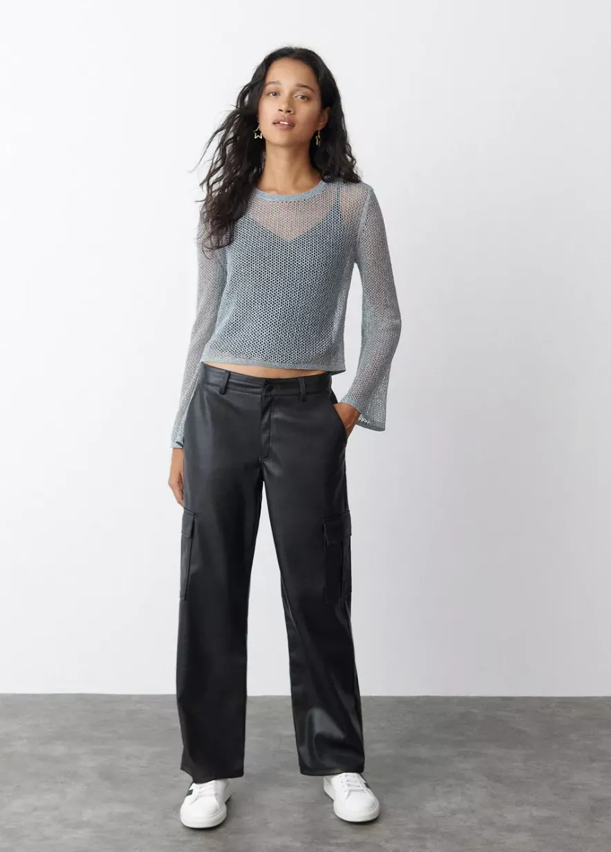 Brownie Spain Jersey Calado Hilo Metalizado-Mujer Jerséis