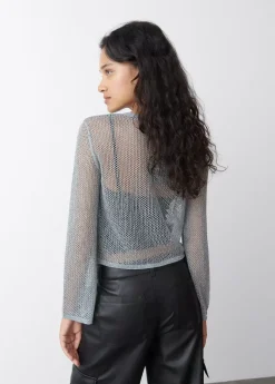 Brownie Spain Jersey Calado Hilo Metalizado-Mujer Jerséis