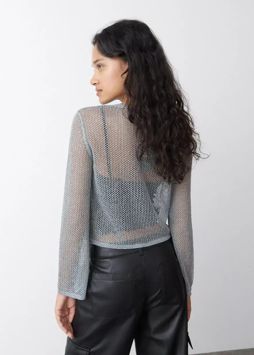 Brownie Spain Jersey Calado Hilo Metalizado-Mujer Jerséis