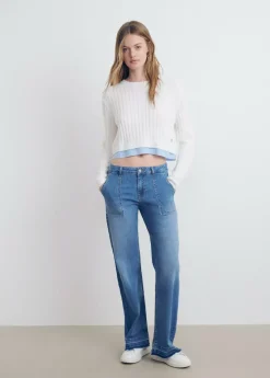 Brownie Spain Jersey Cropped Detalle Camisa-Mujer Jerséis