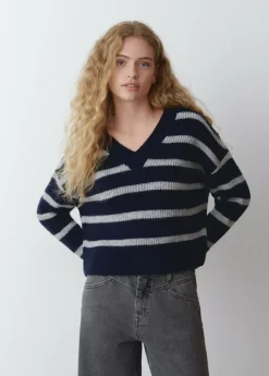 Brownie Spain Jersey Cuello Pico Rayas-Mujer Jerséis