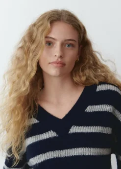 Brownie Spain Jersey Cuello Pico Rayas-Mujer Jerséis