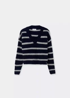 Brownie Spain Jersey Cuello Pico Rayas-Mujer Jerséis