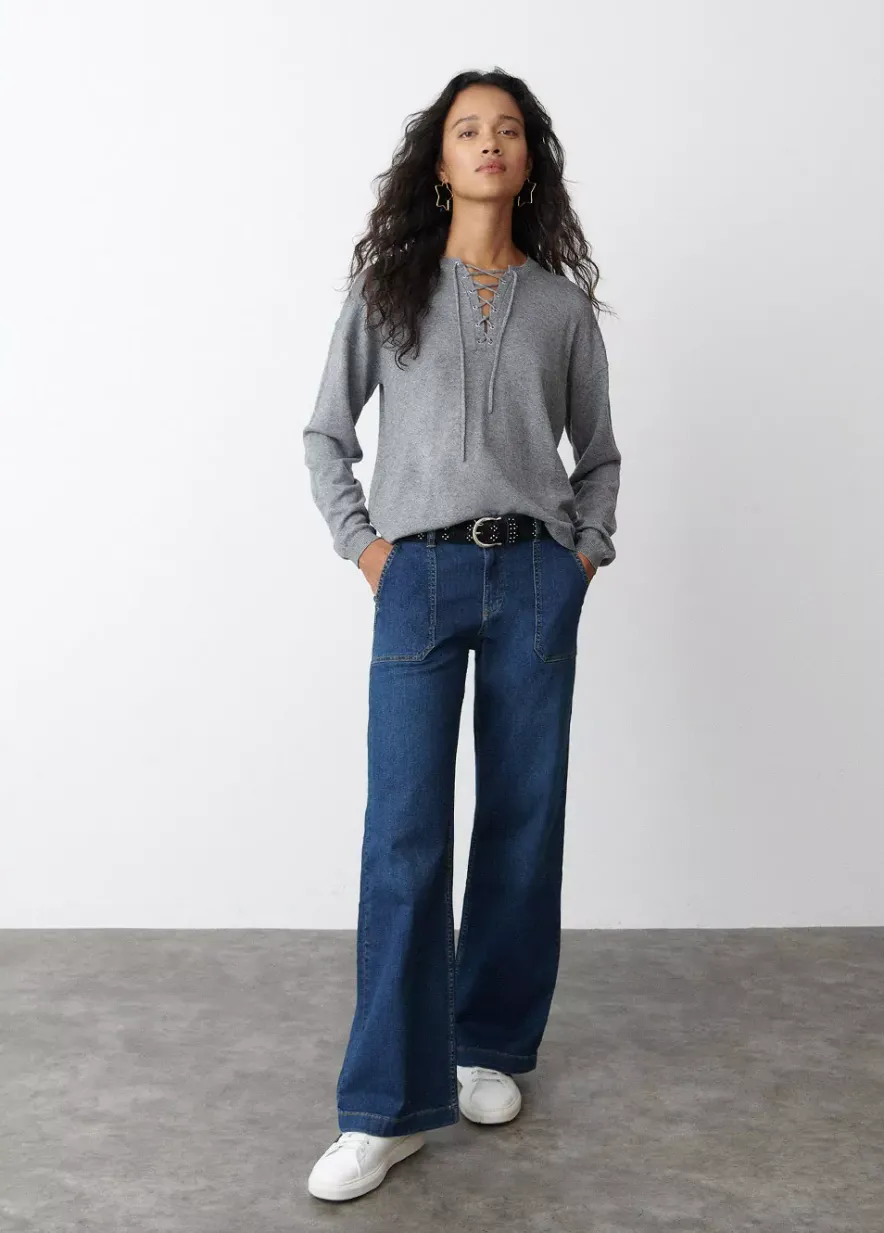 Brownie Spain Jersey Cuerdas Punto Fino-Mujer Jerséis