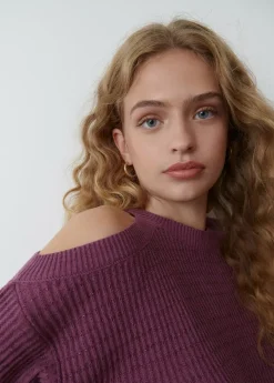 Brownie Spain Jersey Cut Out Hilo Metalizado Berenjena-Mujer Jerséis