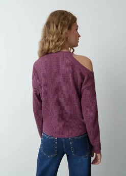 Brownie Spain Jersey Cut Out Hilo Metalizado Berenjena-Mujer Jerséis