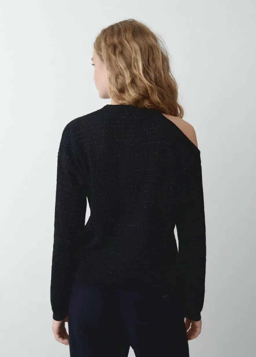 Brownie Spain Jersey Cut Out Hilo Metalizado Negro-Mujer Jerséis