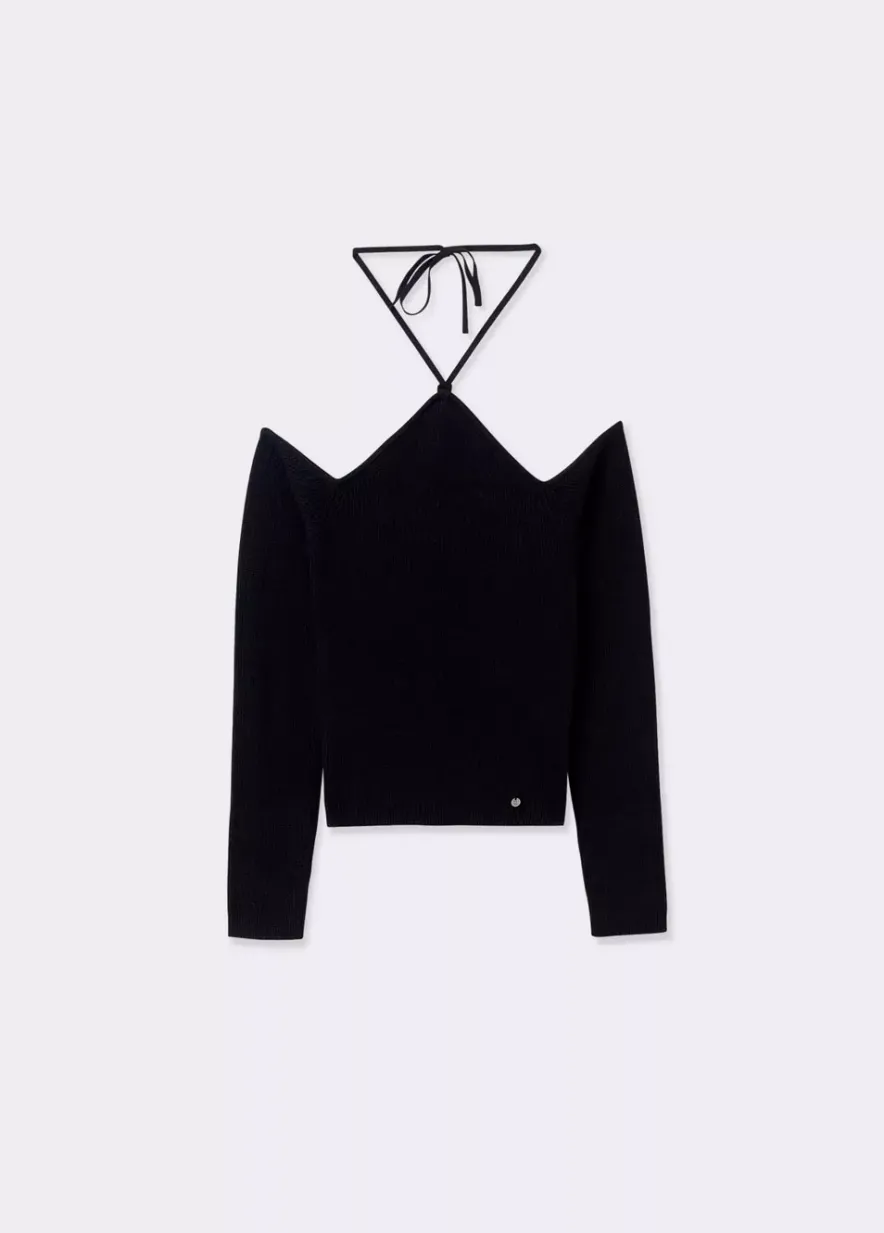 Brownie Spain Jersey Escote Halter Atado-Mujer Jerséis