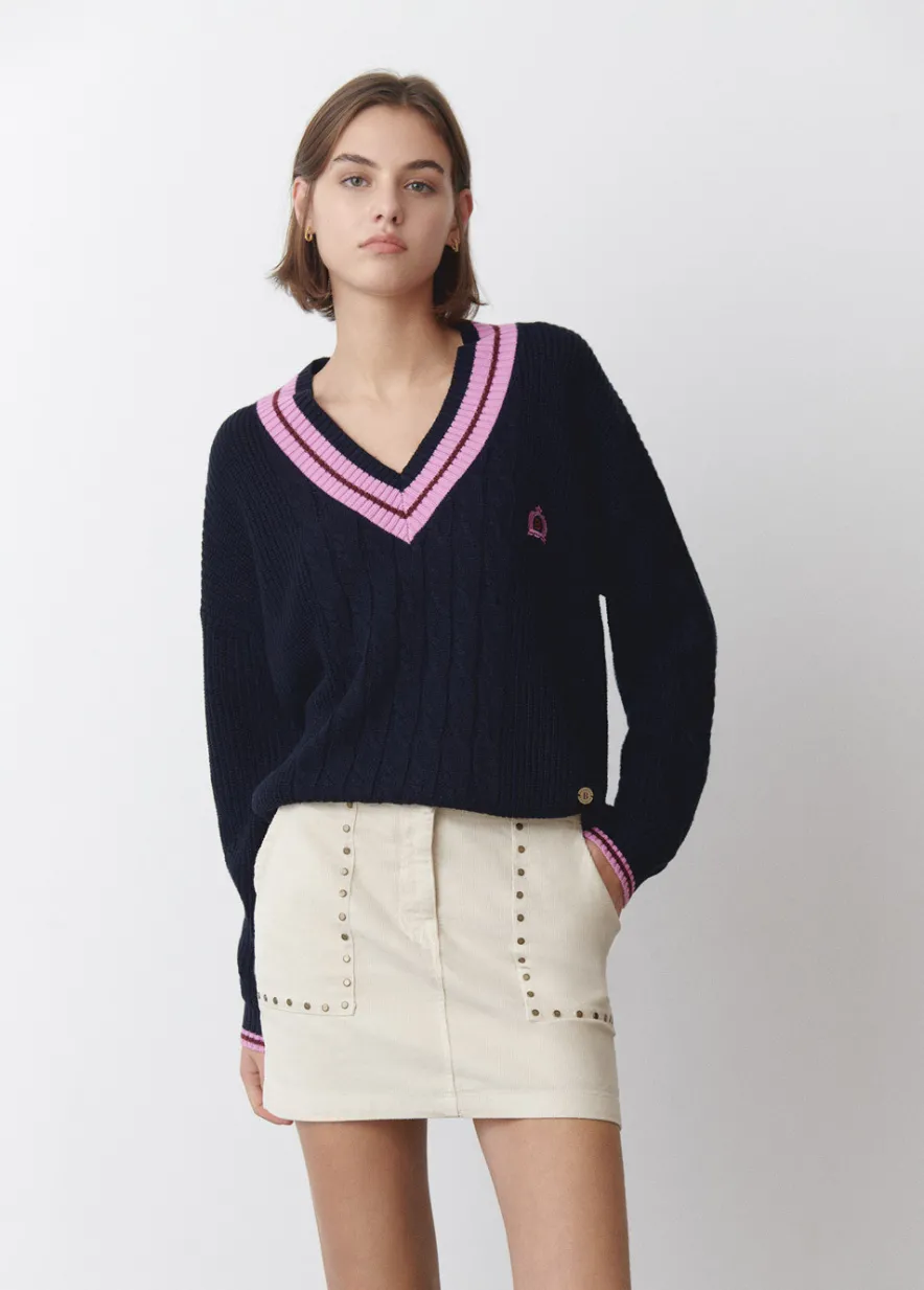 Brownie Spain Jersey Pico Trenzas-Mujer Jerséis