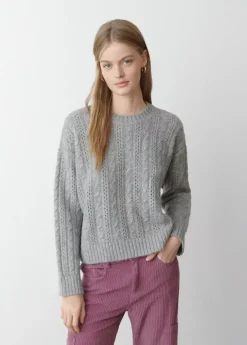 Brownie Spain Jersey Trenzas Cuello Redondo-Mujer Jerséis