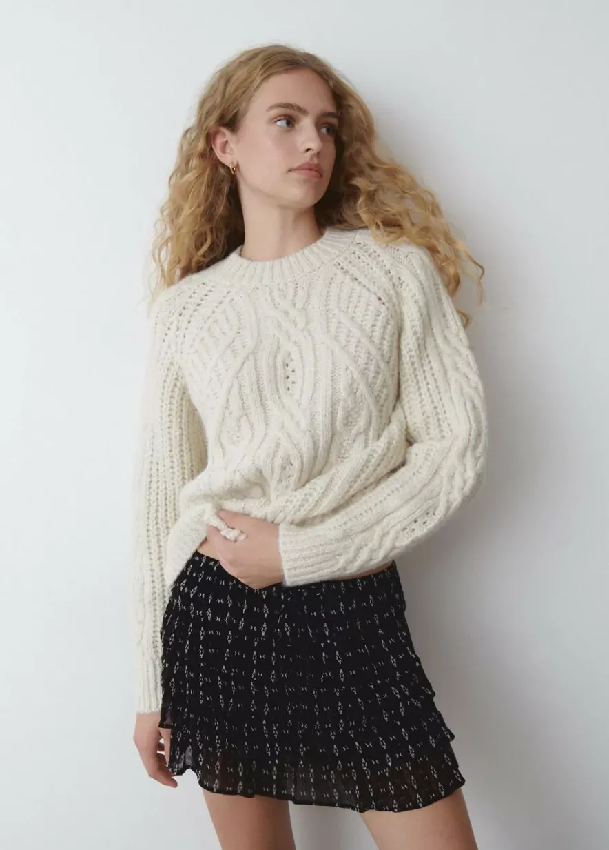 Brownie Spain Jersey Trenzas Cuello Redondo-Mujer Jerséis