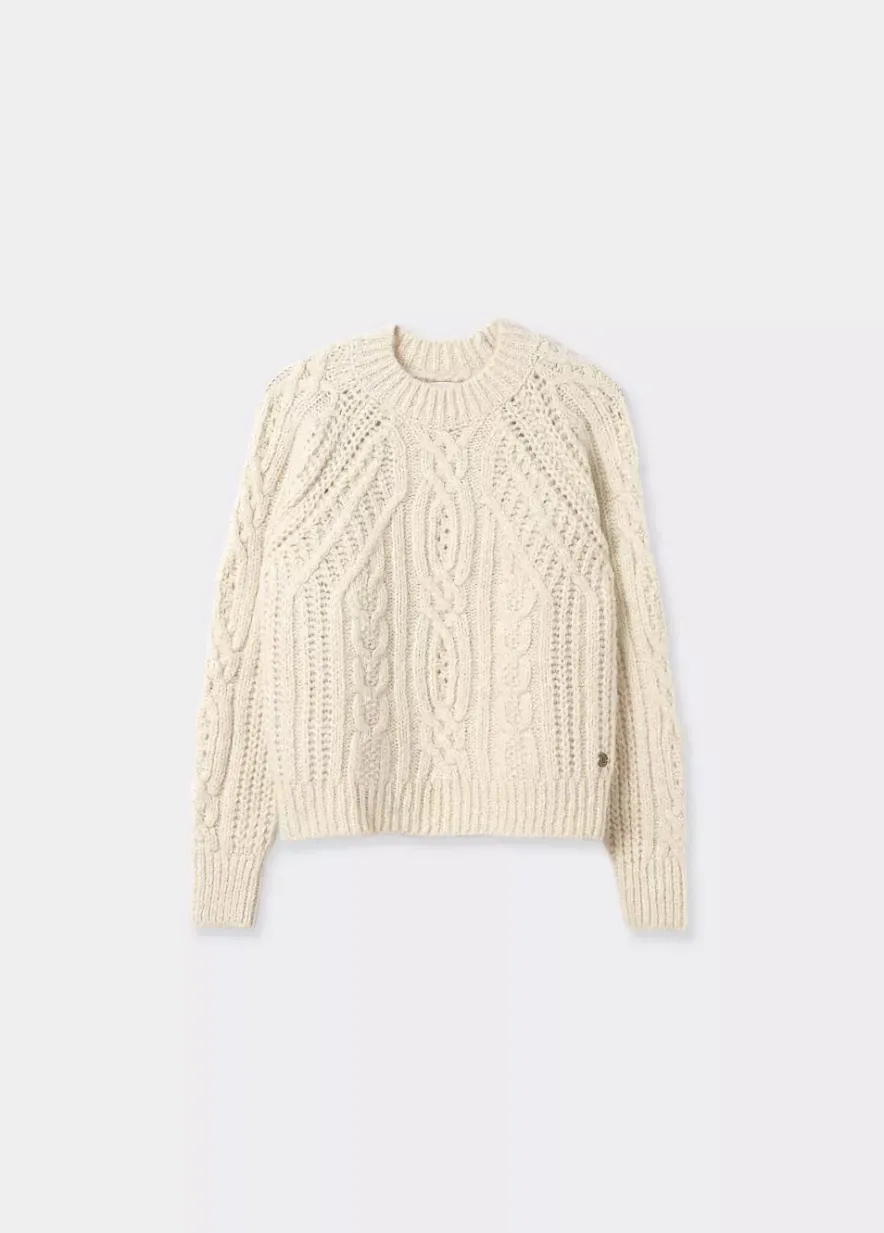 Brownie Spain Jersey Trenzas Cuello Redondo-Mujer Jerséis