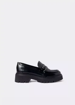 Brownie Spain Mocasin Brillante Tachas Piel-Mujer Zapatos