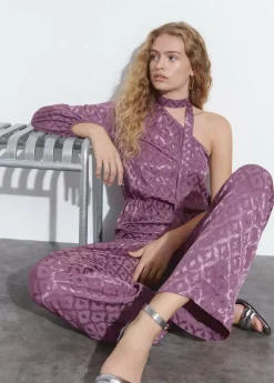 Brownie Spain Mono Asimetrico Jacquard-Mujer Vestidos