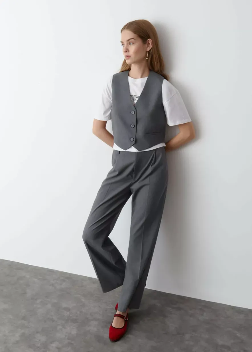 Brownie Spain Pantalon Ancho Pinzas-Mujer Pantalones