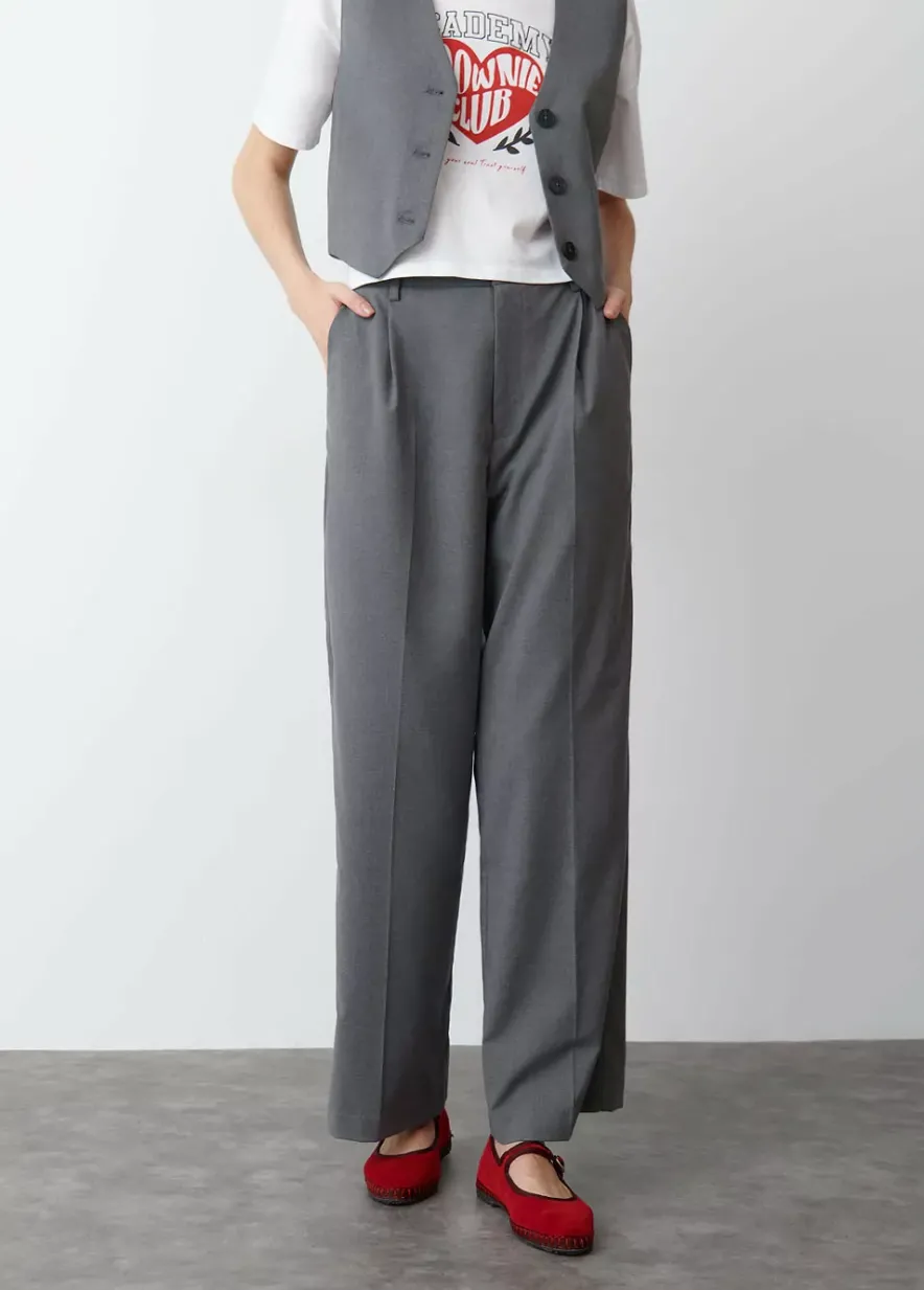 Brownie Spain Pantalon Ancho Pinzas-Mujer Pantalones