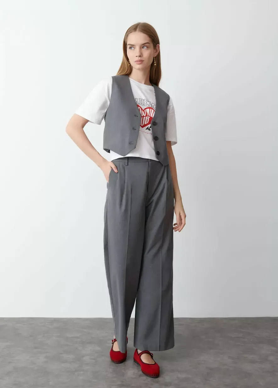 Brownie Spain Pantalon Ancho Pinzas-Mujer Pantalones