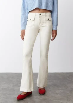 Brownie Spain Pantalon Campana Bolsillos Frontales-Mujer Pantalones