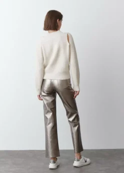 Brownie Spain Pantalon Metalizado Efecto Piel-Mujer Pantalones