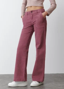 Brownie Spain Pantalon Pana Culotte Bolsillo Frontal-Mujer Pantalones