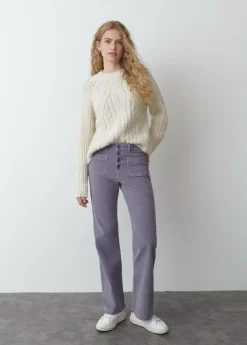 Brownie Spain Pantalon Pana Culotte Bolsillo Frontal-Mujer Pantalones