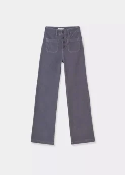 Brownie Spain Pantalon Pana Culotte Bolsillo Frontal-Mujer Pantalones