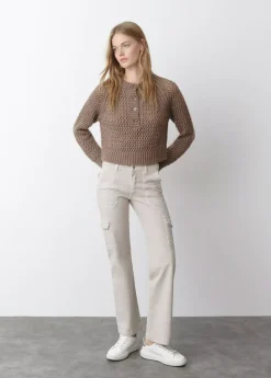 Brownie Spain Pantalon Recto Cargo Tachas-Mujer Pantalones