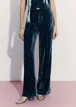 Brownie Spain Pantalon Terciopelo Tiro Bajo-Mujer Pantalones