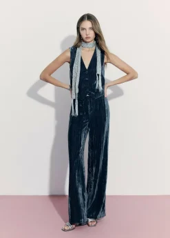 Brownie Spain Pantalon Terciopelo Tiro Bajo-Mujer Pantalones