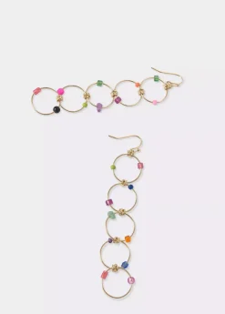 Brownie Spain Pendientes Largo Cinco Aros Piedras-Mujer Otros Accesorios