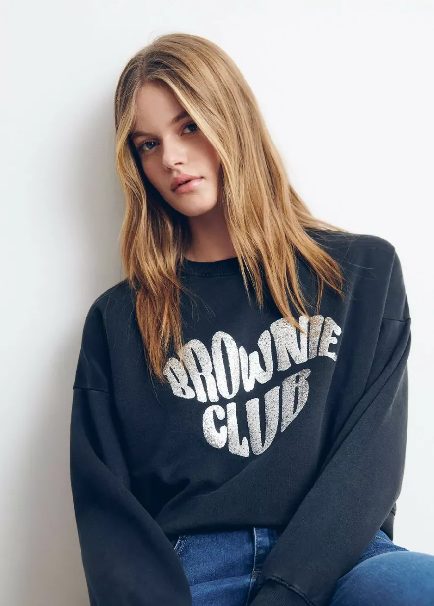 Brownie Spain Sudadera Brownie Corazon Glitter-Mujer Sudaderas