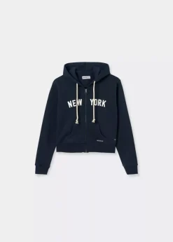 Brownie Spain Sudadera Cremall Capucha New York-Mujer Sudaderas