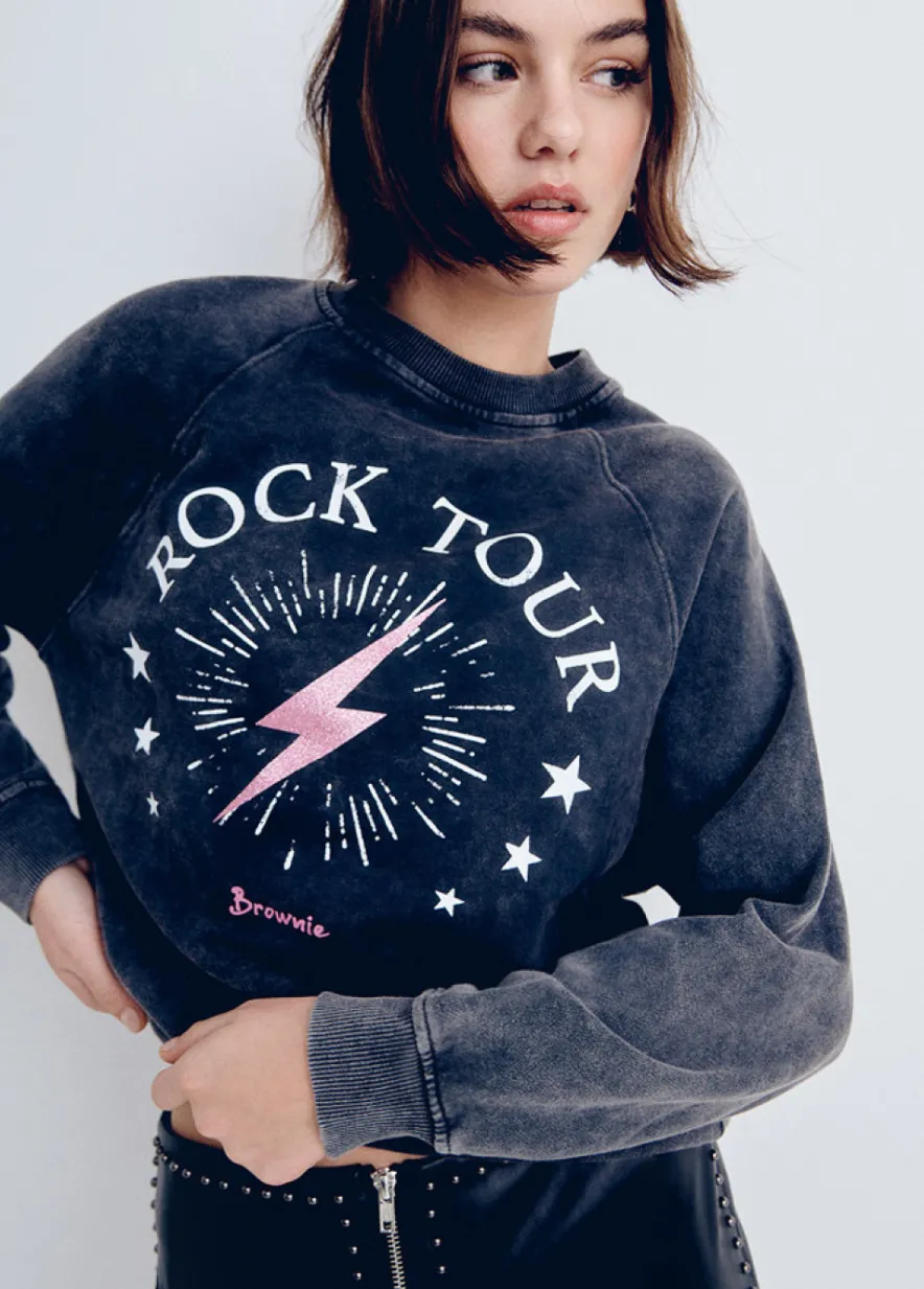 Brownie Spain Sudadera Rayo Rock Tour-Mujer Sudaderas