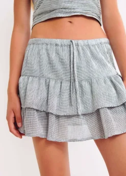 Brownie Spain Top Bandeau Tejido Plateado-Mujer Tops