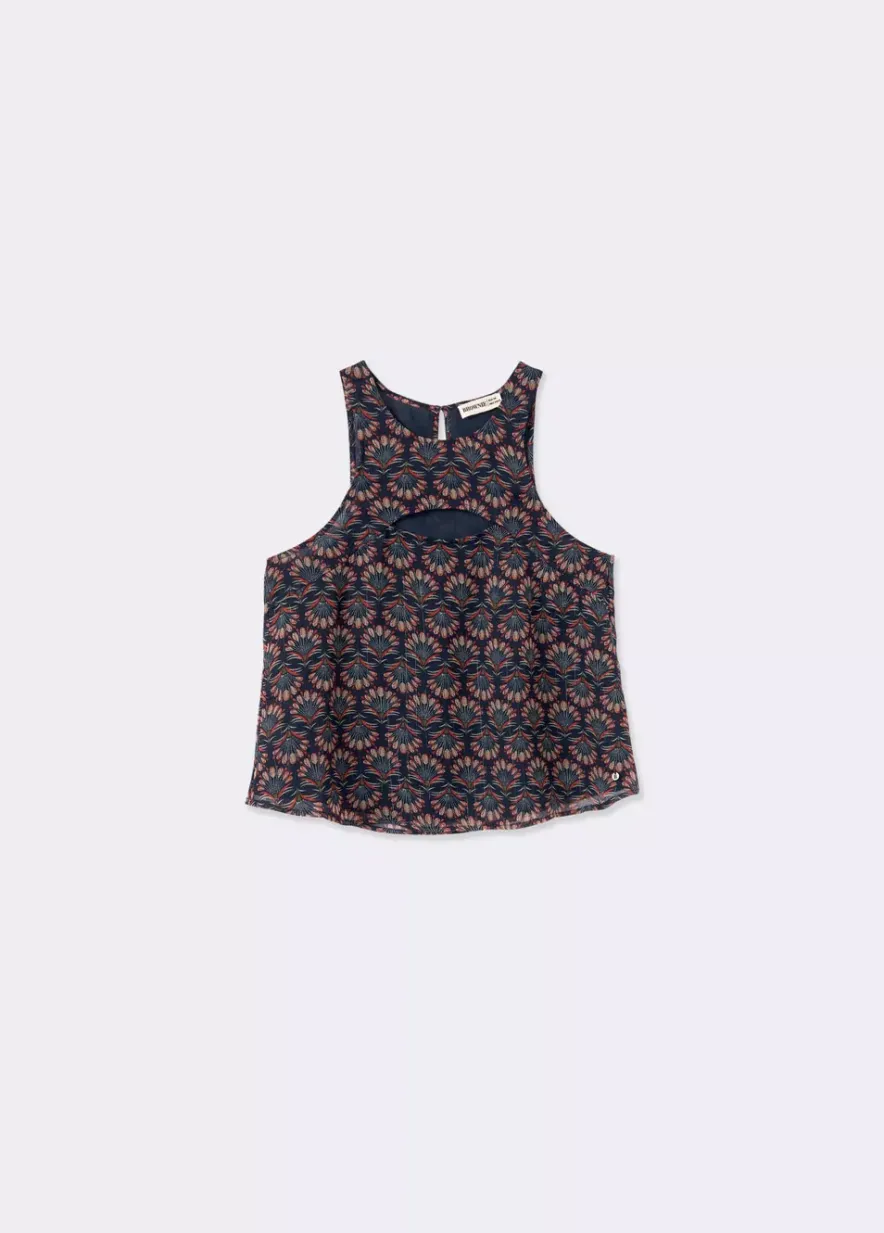 Brownie Spain Top Estampado Indio Lurex Cut Out-Mujer Tops
