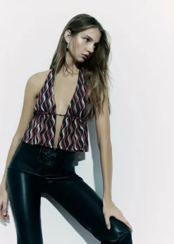 Brownie Spain Top Estampado Ondas-Mujer Tops