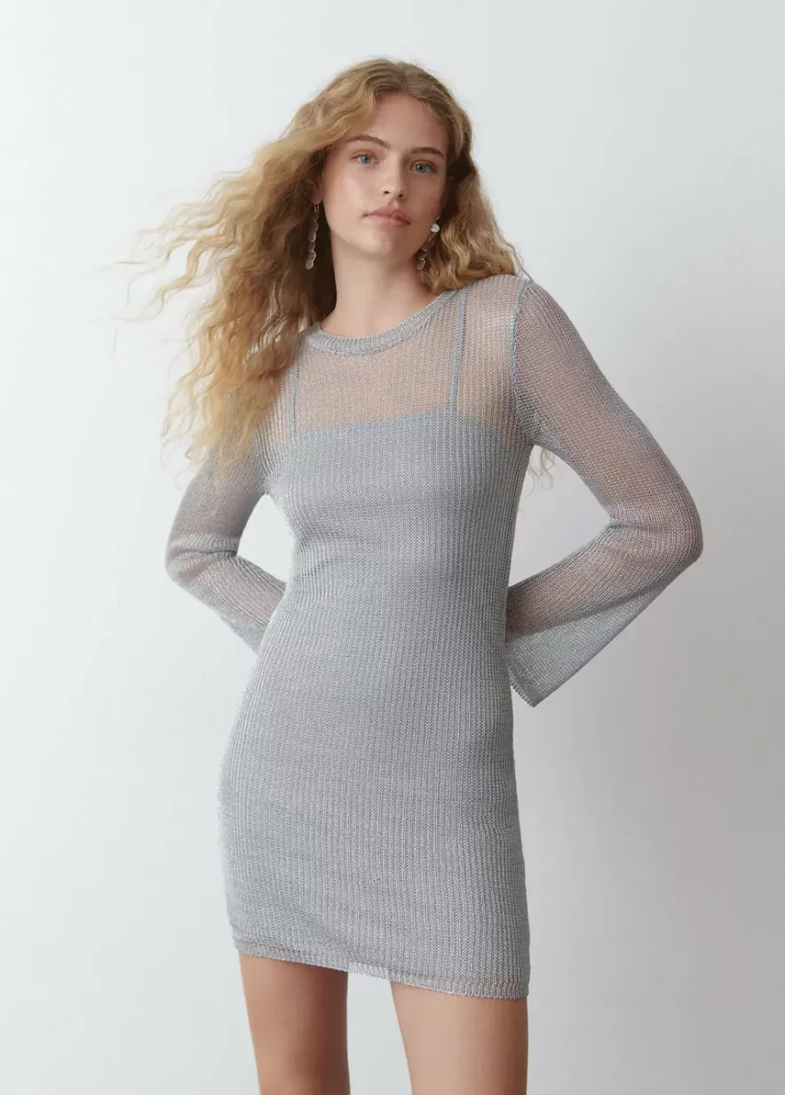 Brownie Spain Vestido Calado Hilo Metalizadoiz-Mujer Vestidos