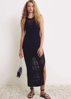 Brownie Spain Vestido Calado Largo-Mujer Vestidos