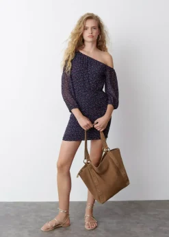 Brownie Spain Vestido Cut Out Hombro Estampado-Mujer Vestidos