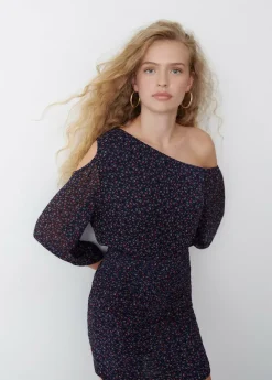 Brownie Spain Vestido Cut Out Hombro Estampado-Mujer Vestidos