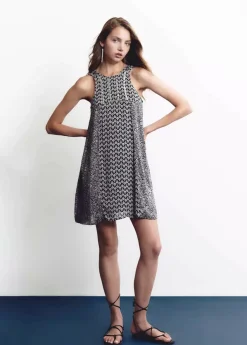 Brownie Spain Vestido Doble Estampado Brillos-Mujer Vestidos