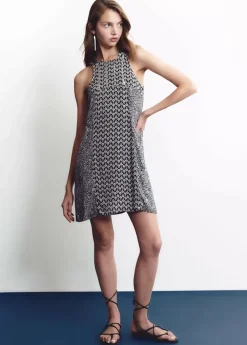 Brownie Spain Vestido Doble Estampado Brillos-Mujer Vestidos