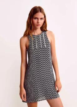 Brownie Spain Vestido Doble Estampado Brillos-Mujer Vestidos