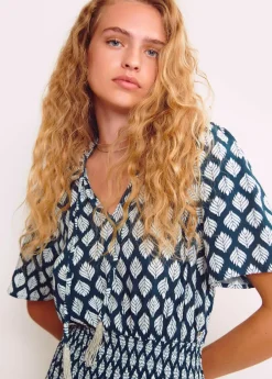 Brownie Spain Vestido Gomas Etnico Abalorios-Mujer Vestidos