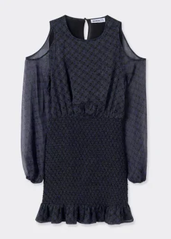 Brownie Spain Vestido Hombros Cut Out Falda Smock-Mujer Vestidos