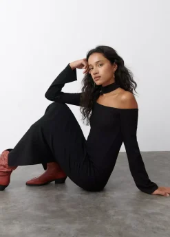 Brownie Spain Vestido Largo Escote Hombros-Mujer Vestidos