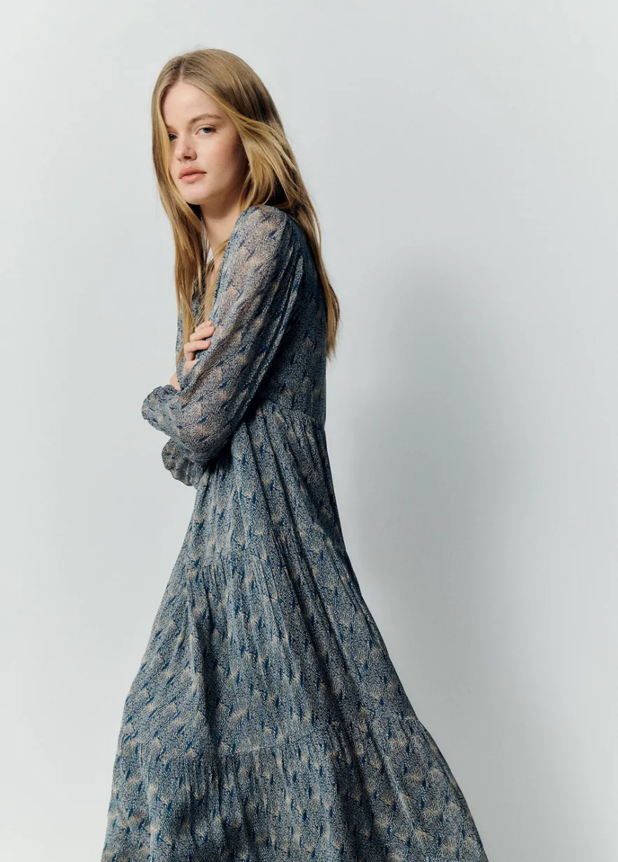 Brownie Spain Vestido Largo Estampado-Mujer Vestidos