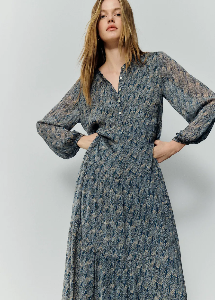 Brownie Spain Vestido Largo Estampado-Mujer Vestidos